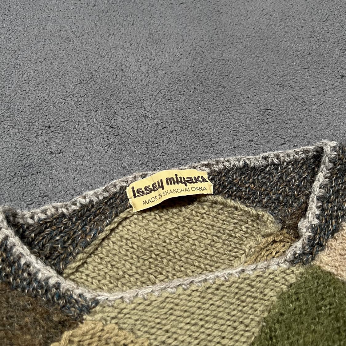 80's issey miyake 이세이 미야케 패치워크 울 니트 상품이미지5