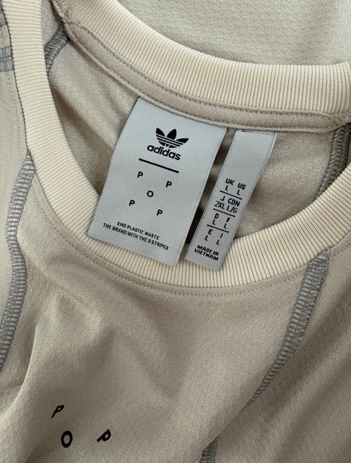 아디다스 x 팝트레이딩 테크 반팔 티셔츠 L 상품이미지3