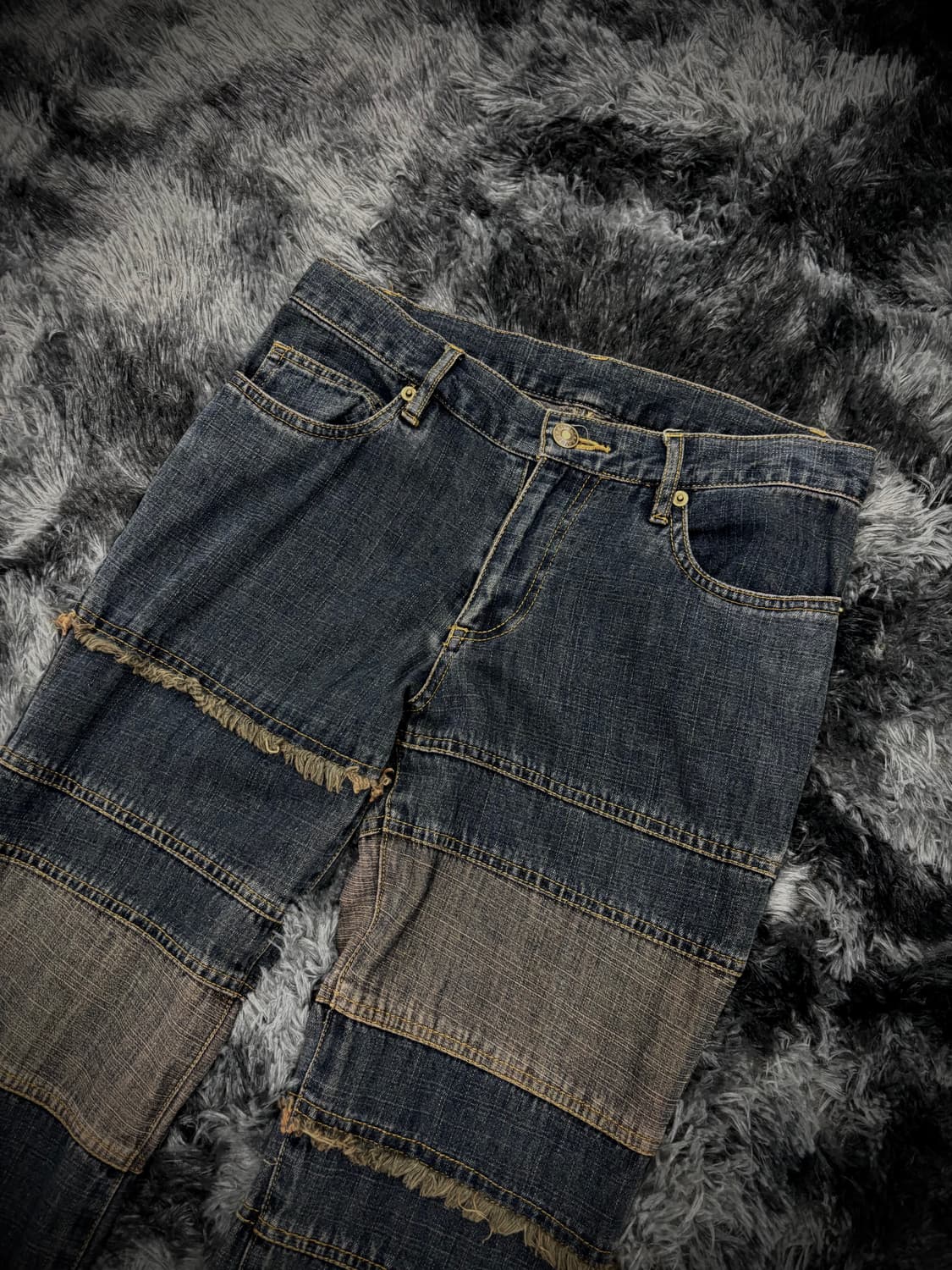 Y2K 패치워크 부츠컷 데님팬츠 상품이미지3