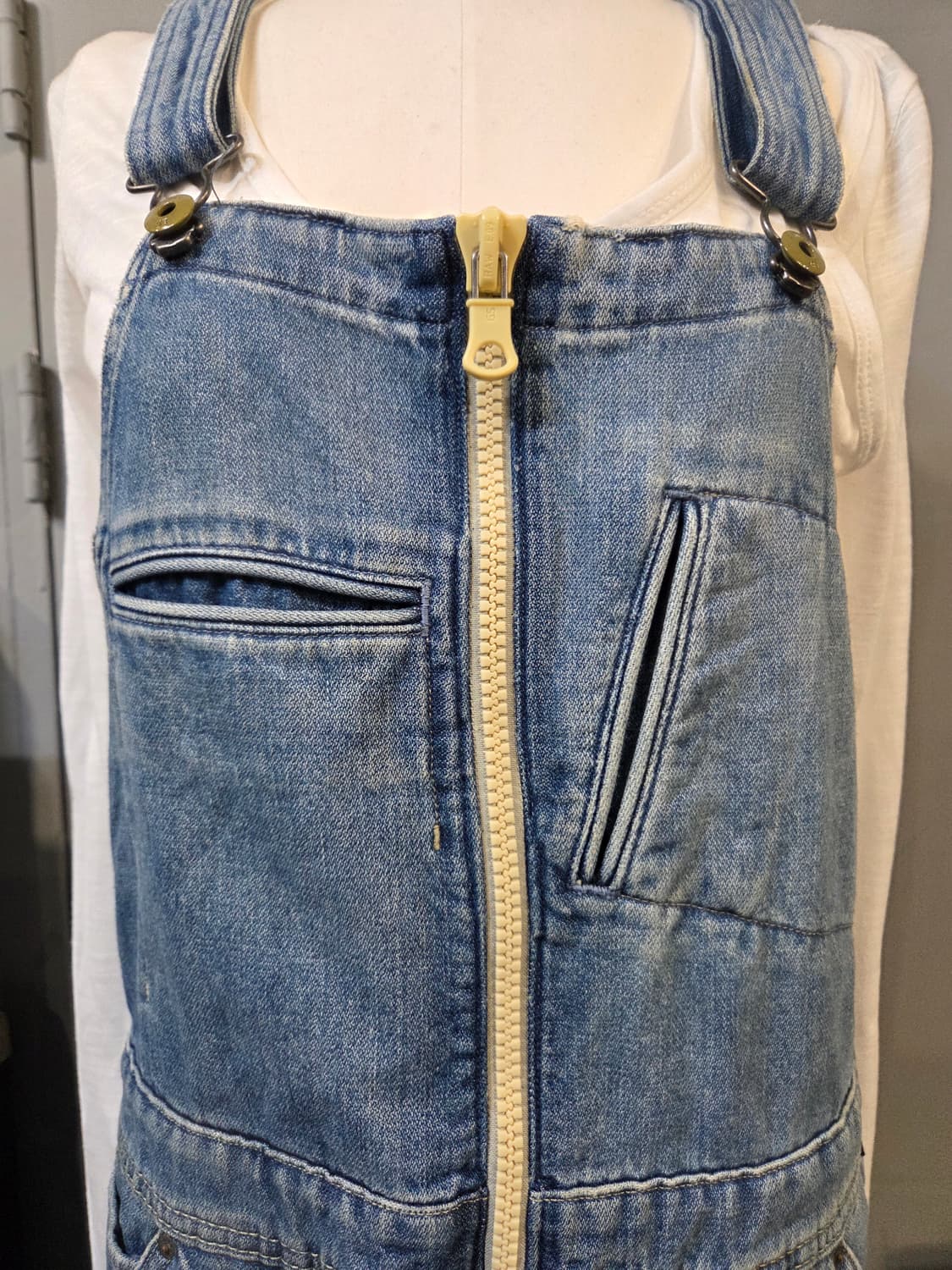 G-STAR 청 데님 롤업 점프수트(M)디피용/택없음 상품이미지4