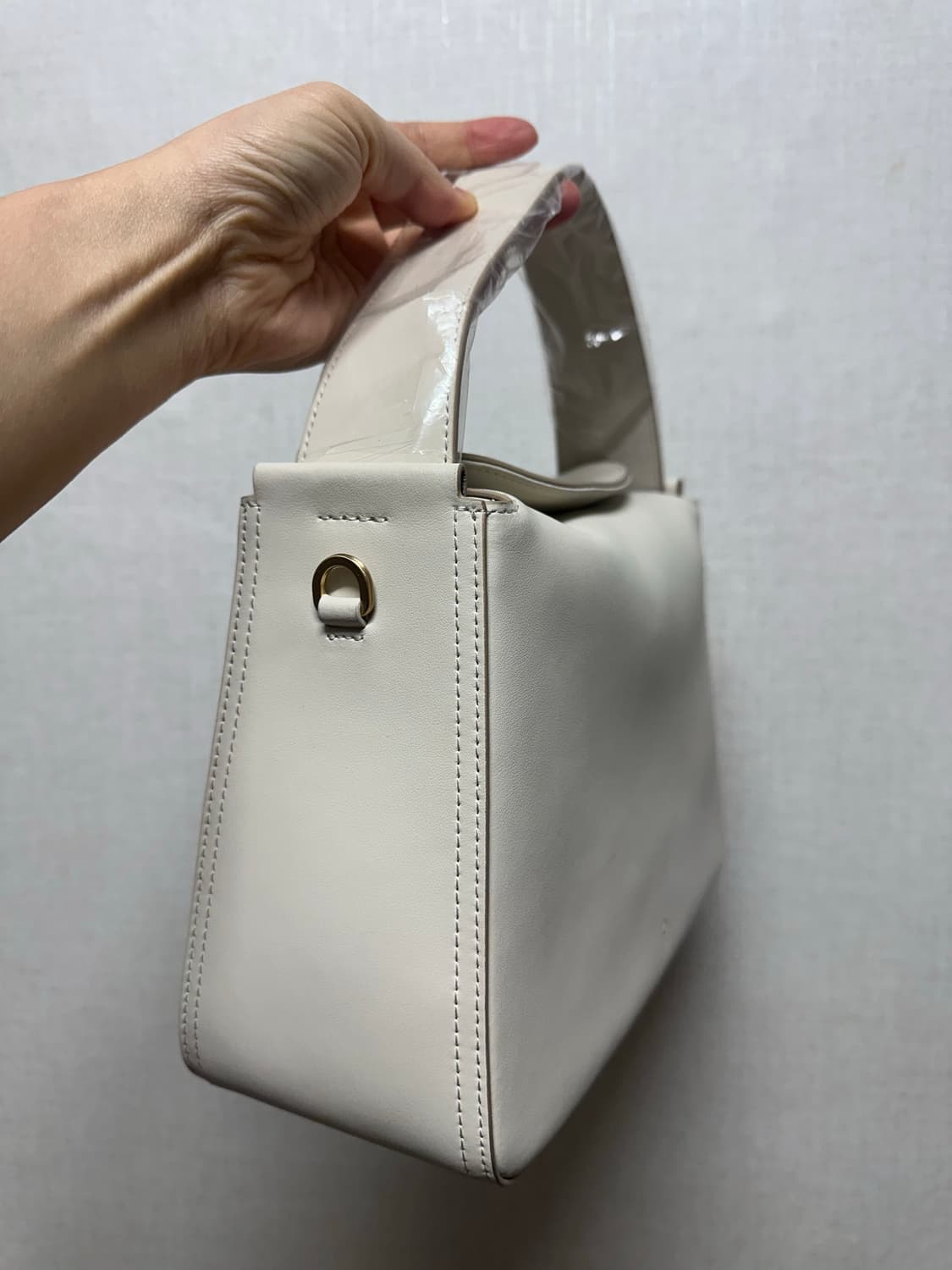 (새상품) HOZE 호재 멜로우 크림백 소가죽 (크로스끈X) 상품이미지9