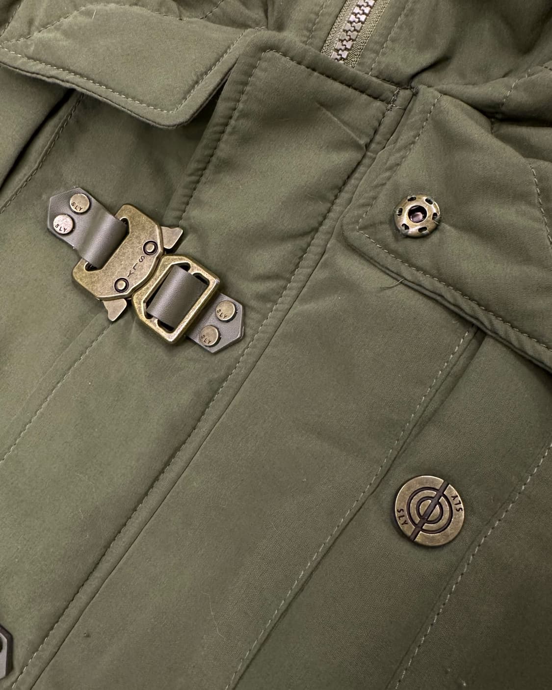 SLY military khaki fur hood jumper 상품이미지4