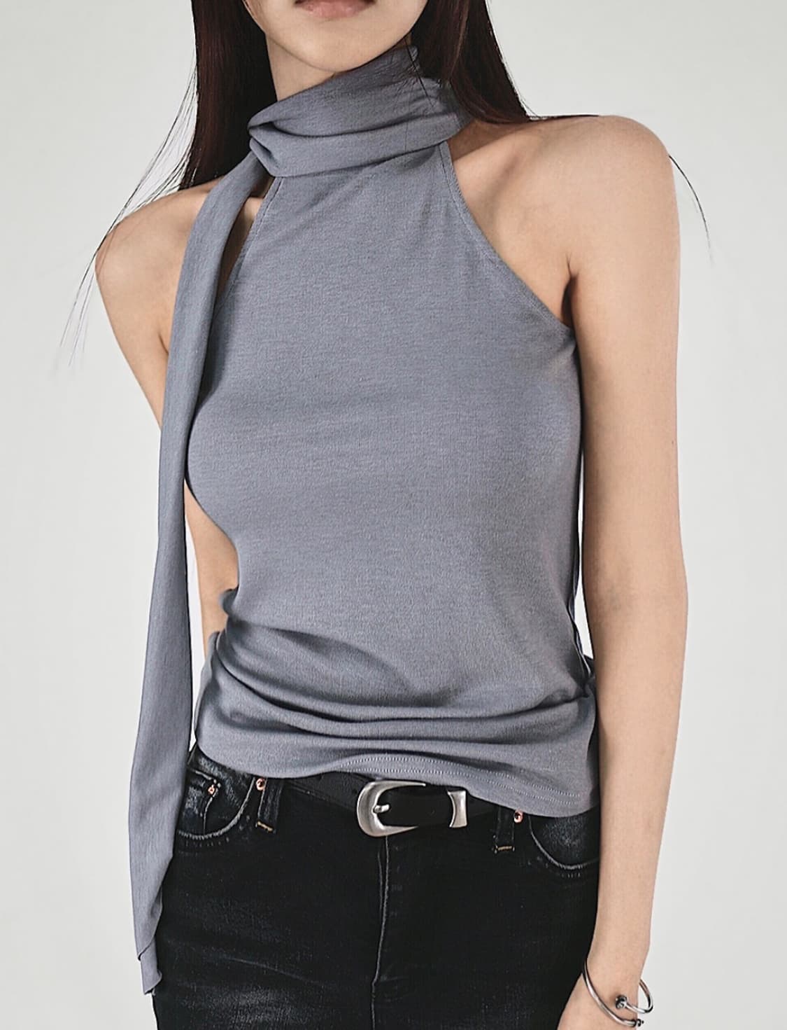 시크윈 타이 언발 홀터나시 상품이미지2