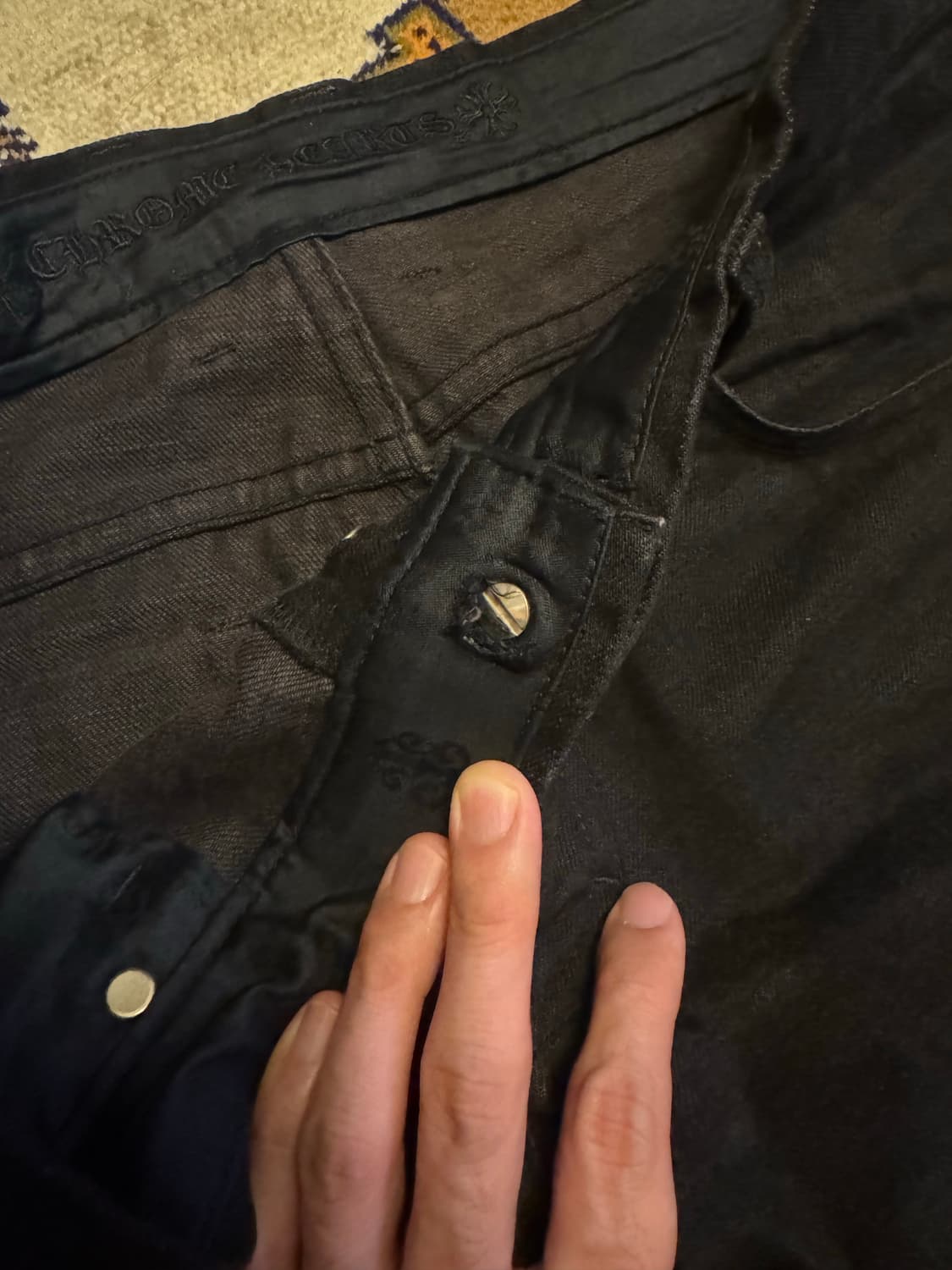 크롬하츠 데님 블랙진 상품이미지5