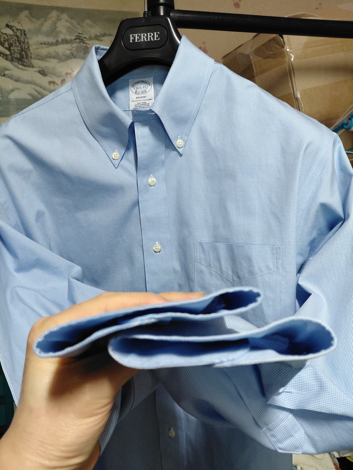[브룩스브라더스]리젠트 하운드투스 셔츠L(16 1/2-33)사이즈 상품이미지9