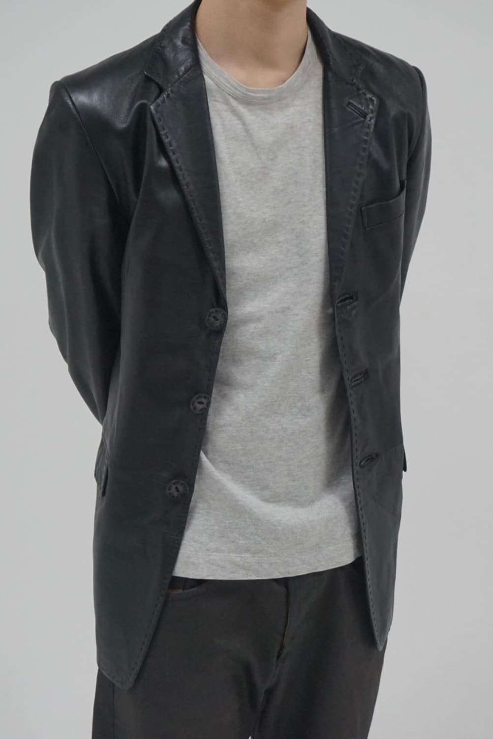 Jean Paul Gaultier Leather Blazer(46) 상품이미지3