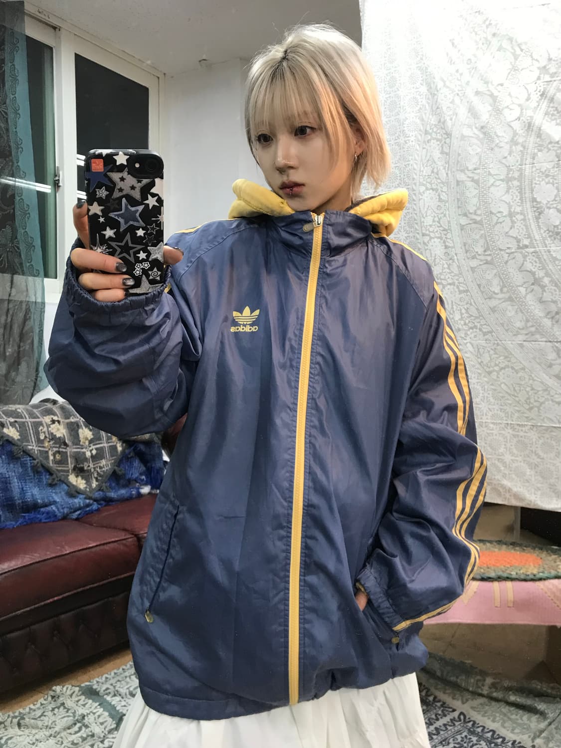 아디다스 오알 스트라이프 홑겹 바람막이 자켓  상품이미지1