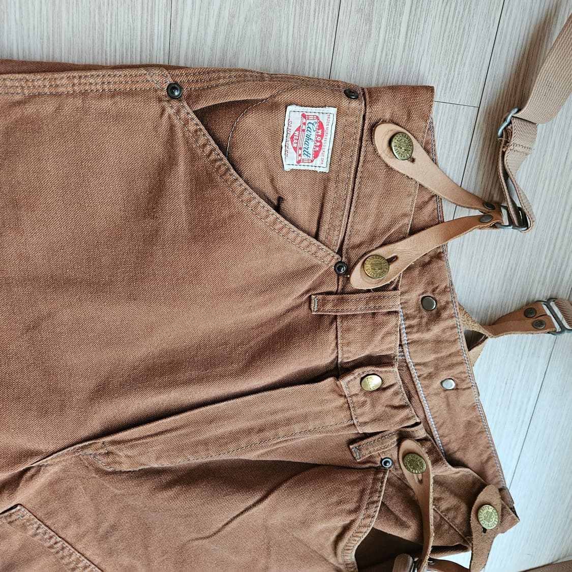 [희귀] 칼하트 x 에드윈 하트 로고 복각 팬츠 (소가죽 서스펜더) 상품이미지2