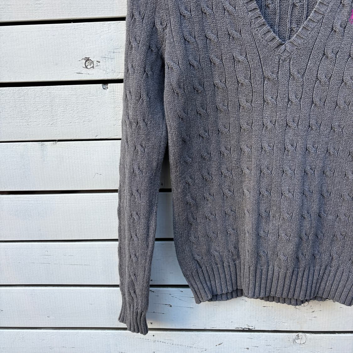 Polo 폴로 케이블 꽈배기 브이넥 니트 상품이미지4