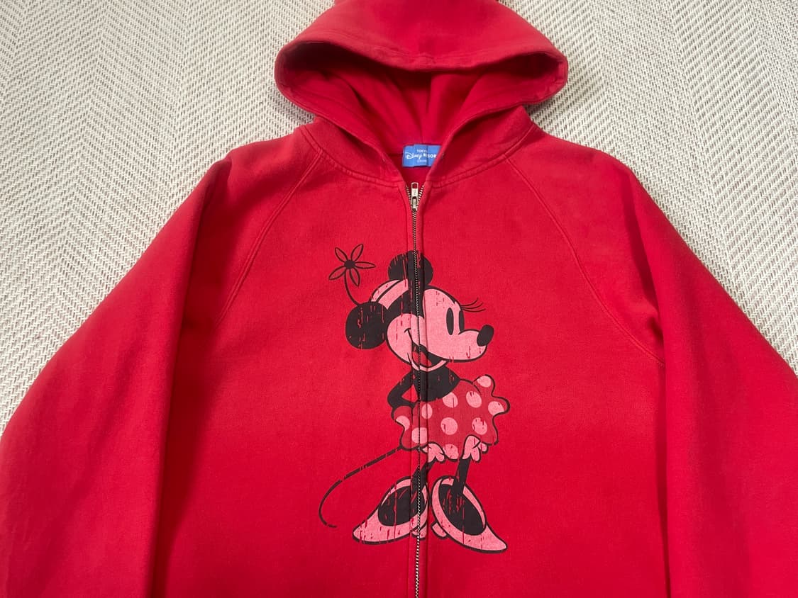 디즈니 빈티지 미키마우스 도트 후드집업  J03411 상품이미지3