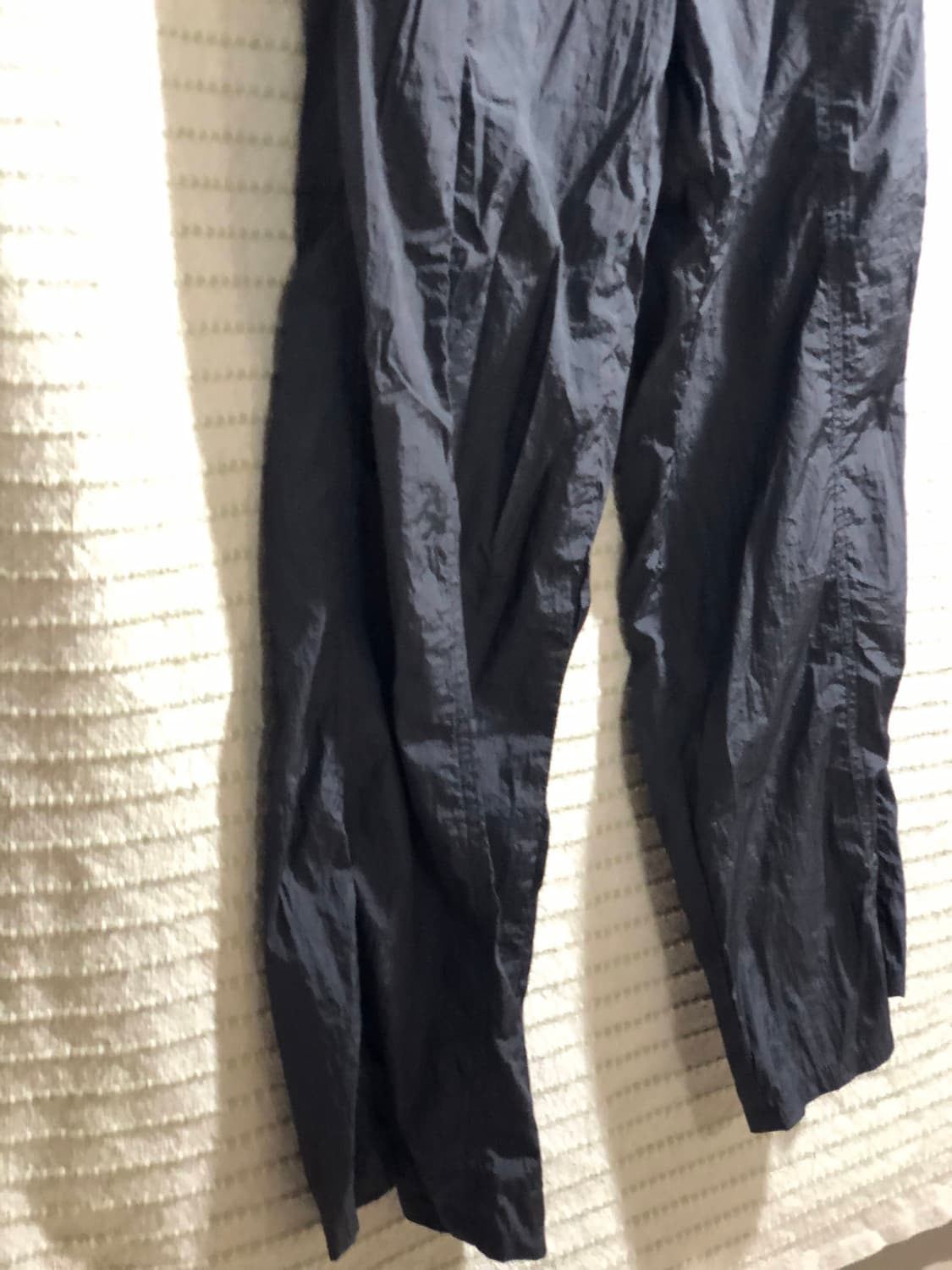 누아누 차콜 나일론 트레이닝 와이드 팬츠 상품이미지4