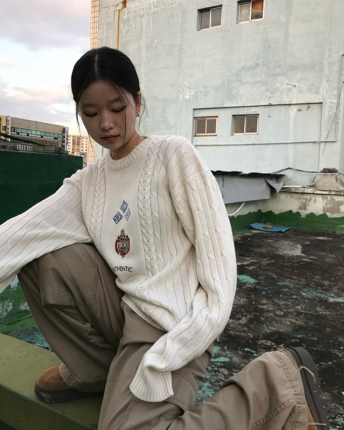 Authentic 아이보리 니트  상품이미지6