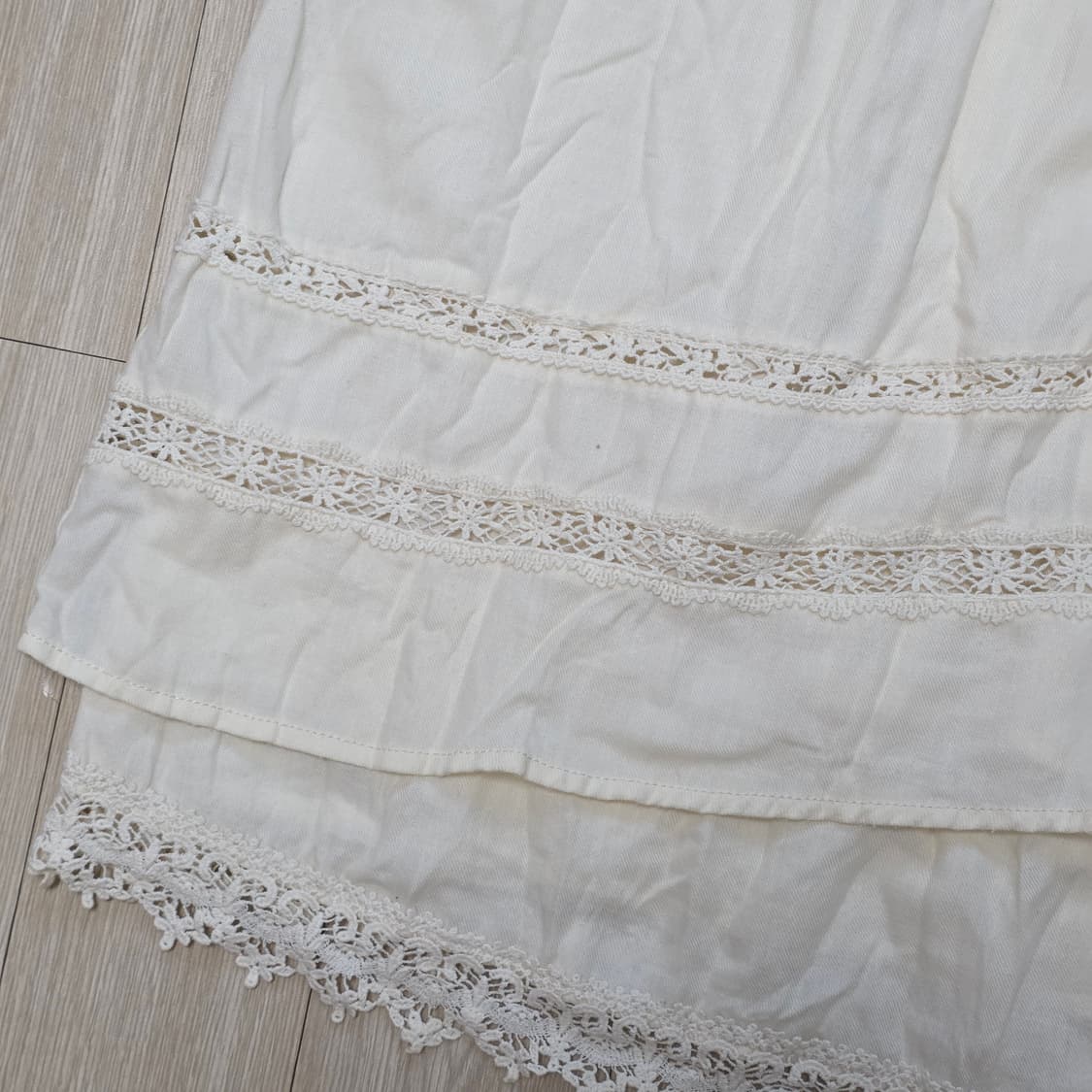 스즈코 모리걸st 레이스 아이보리 슬리브리스 캉캉 롱원피스 상품이미지7