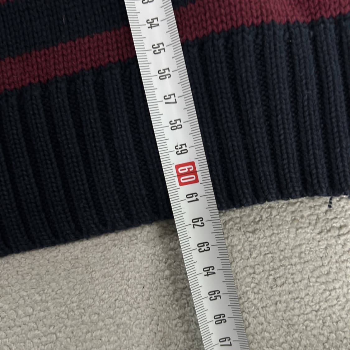 폴로 랄프로렌 스트라이프 니트 블랙/레드 XL 상품이미지5