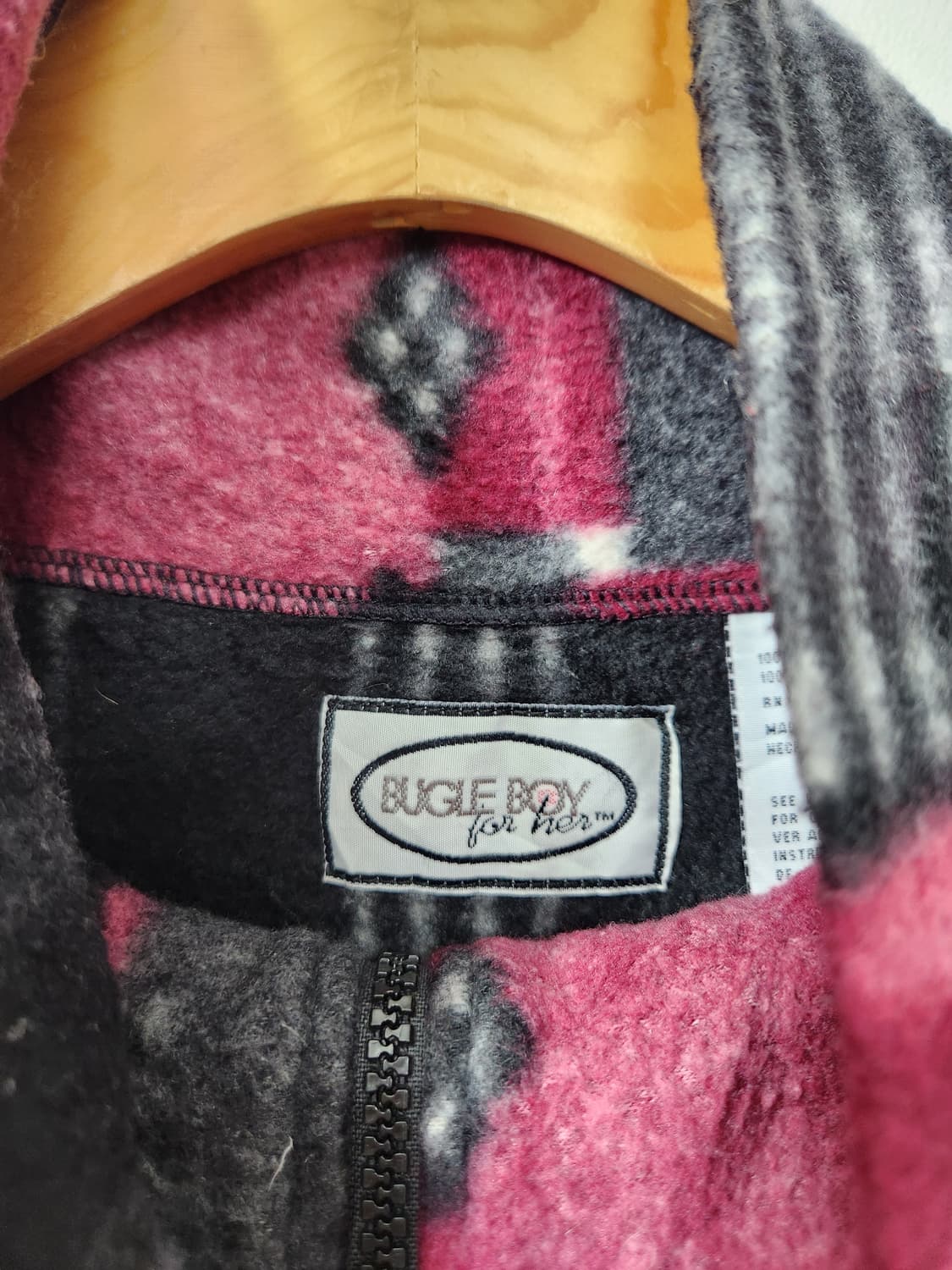 미국빈티지USA 패턴 후리스 M - J20 상품이미지4