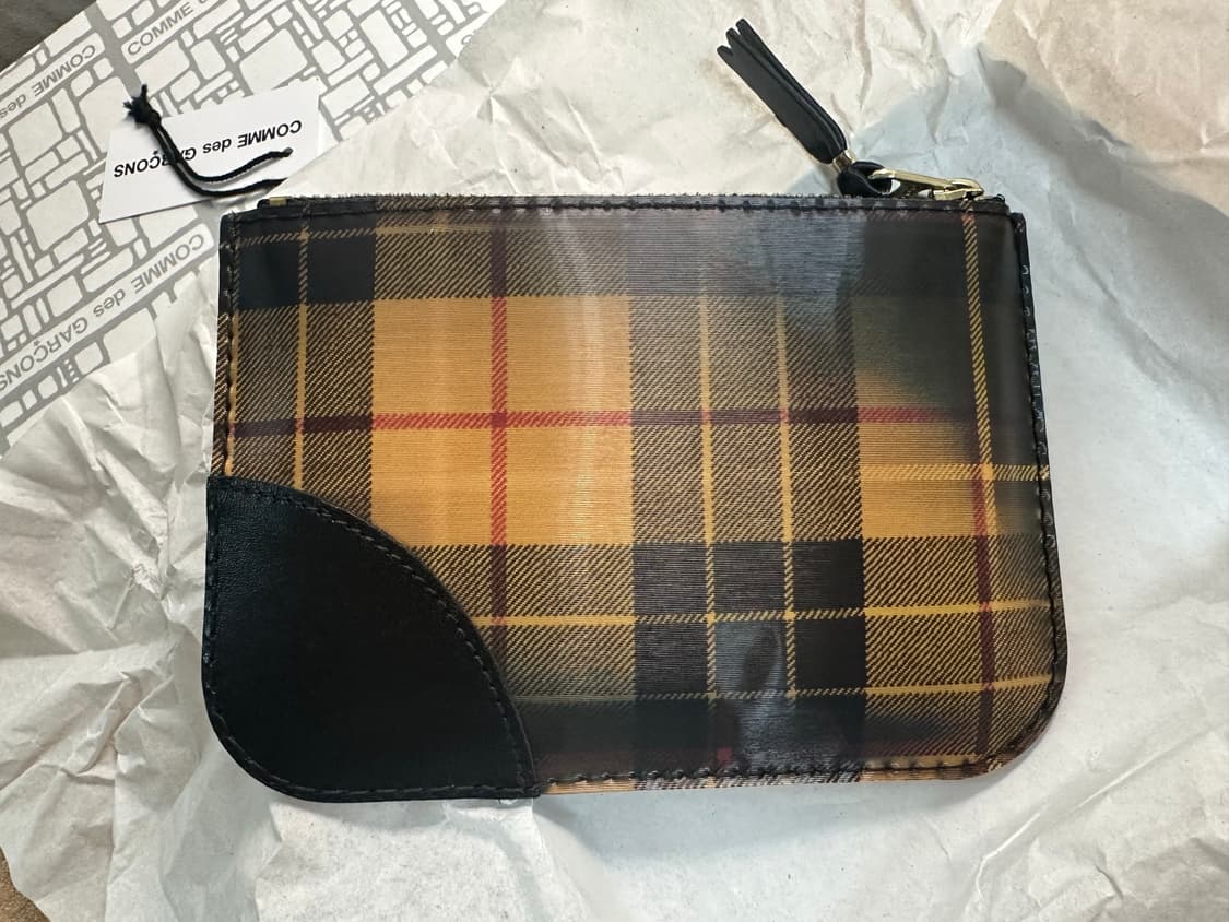 COMME des GARÇONS 25ss 렌티큘러 타탄 미니 파우치 상품이미지4