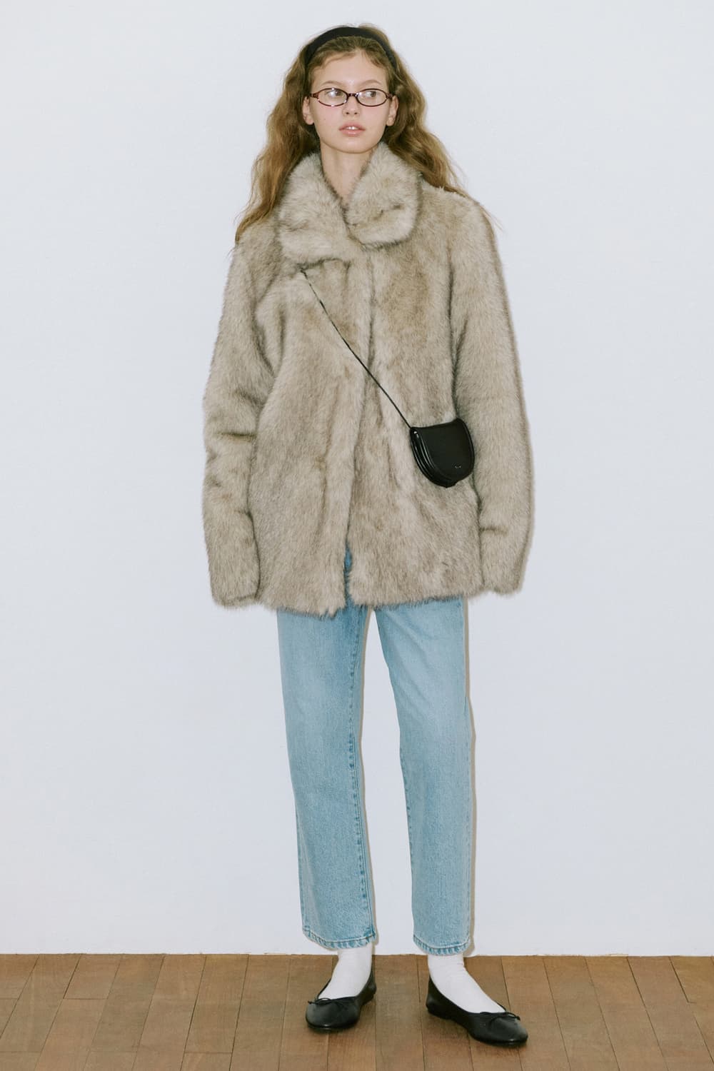 시눈 헤비 믹스 퍼 자켓 애쉬브라운 상품이미지2