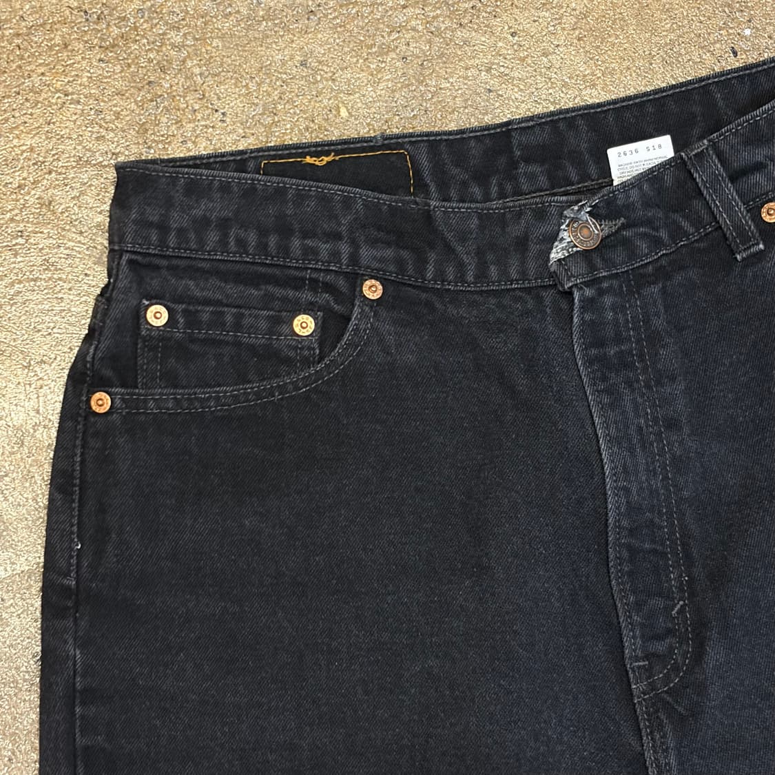 90s Made in USA 빈티지 리바이스 512 블랙진 청바지 상품이미지3