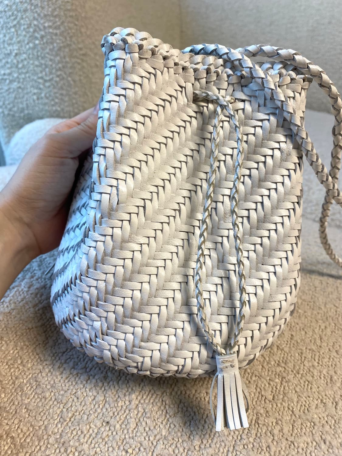 드래곤디퓨전 폼폼백 화이트 상품이미지2