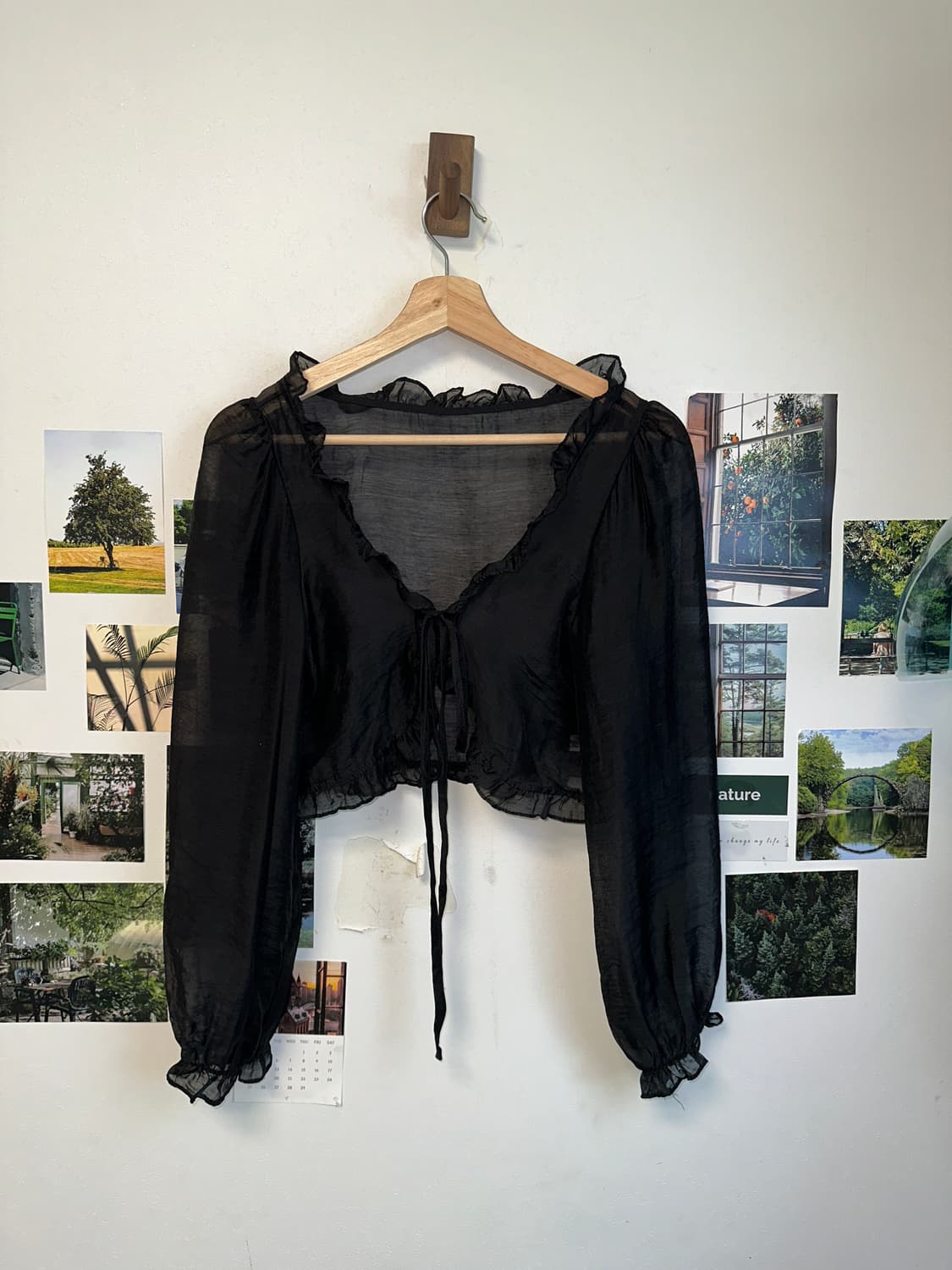 Black crop bolero cardigan  상품이미지1