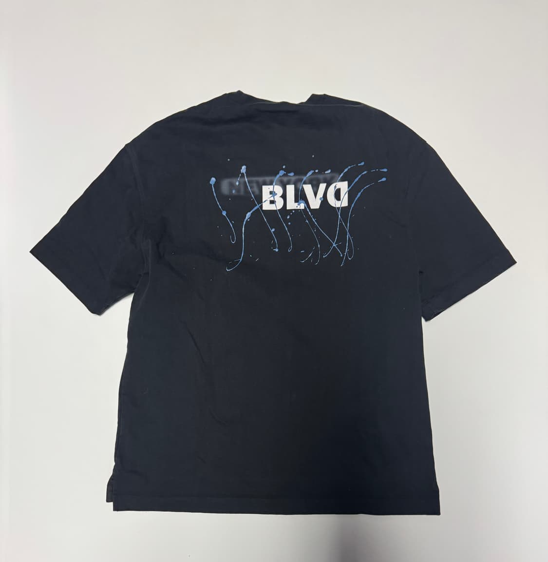 남성 질스튜어트 22년도 프린팅 반팔 티셔츠 M ~ L 블랙 상품이미지2