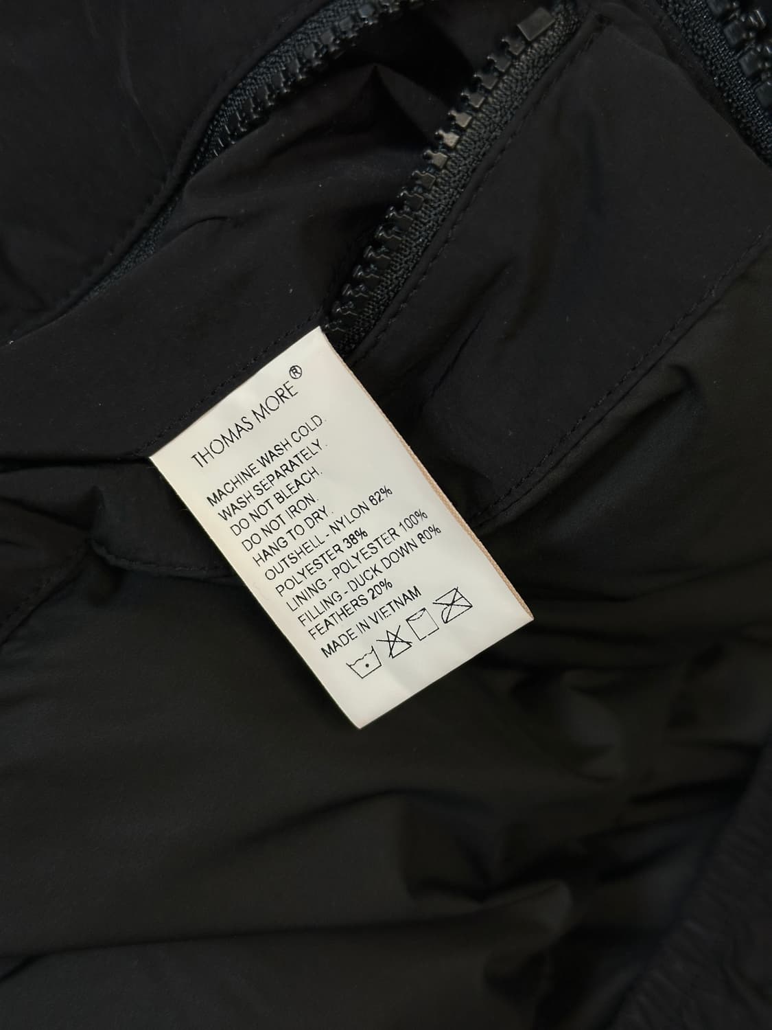 토마스모아 시티숏다운 패딩 블랙 L(덕다운) 상품이미지5