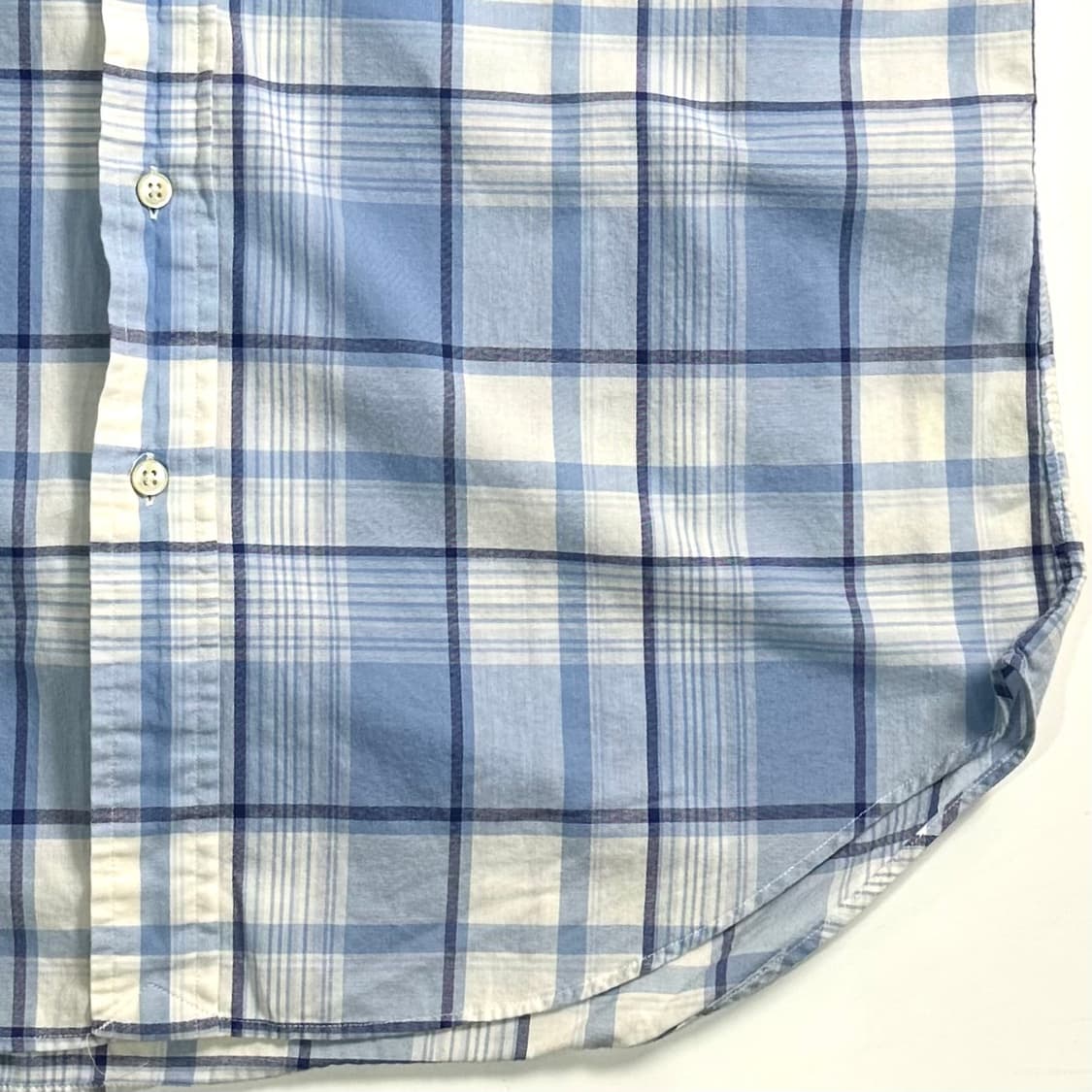 폴로 랄프로렌 블루 타탄체크 반팔 셔츠 상품이미지3