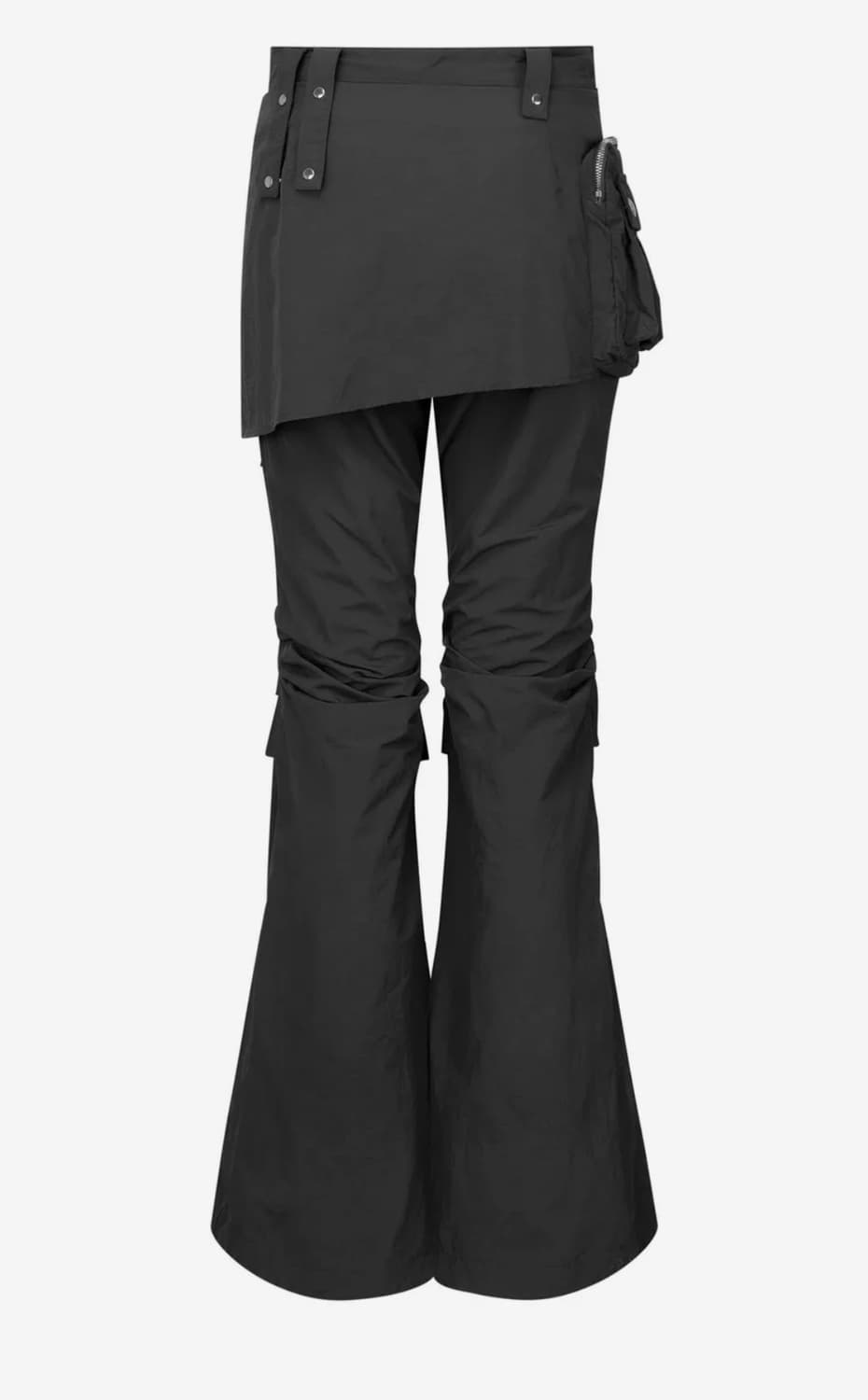 나체 부츠컷 스커트팬츠 유니섹스 차콜 상품이미지3