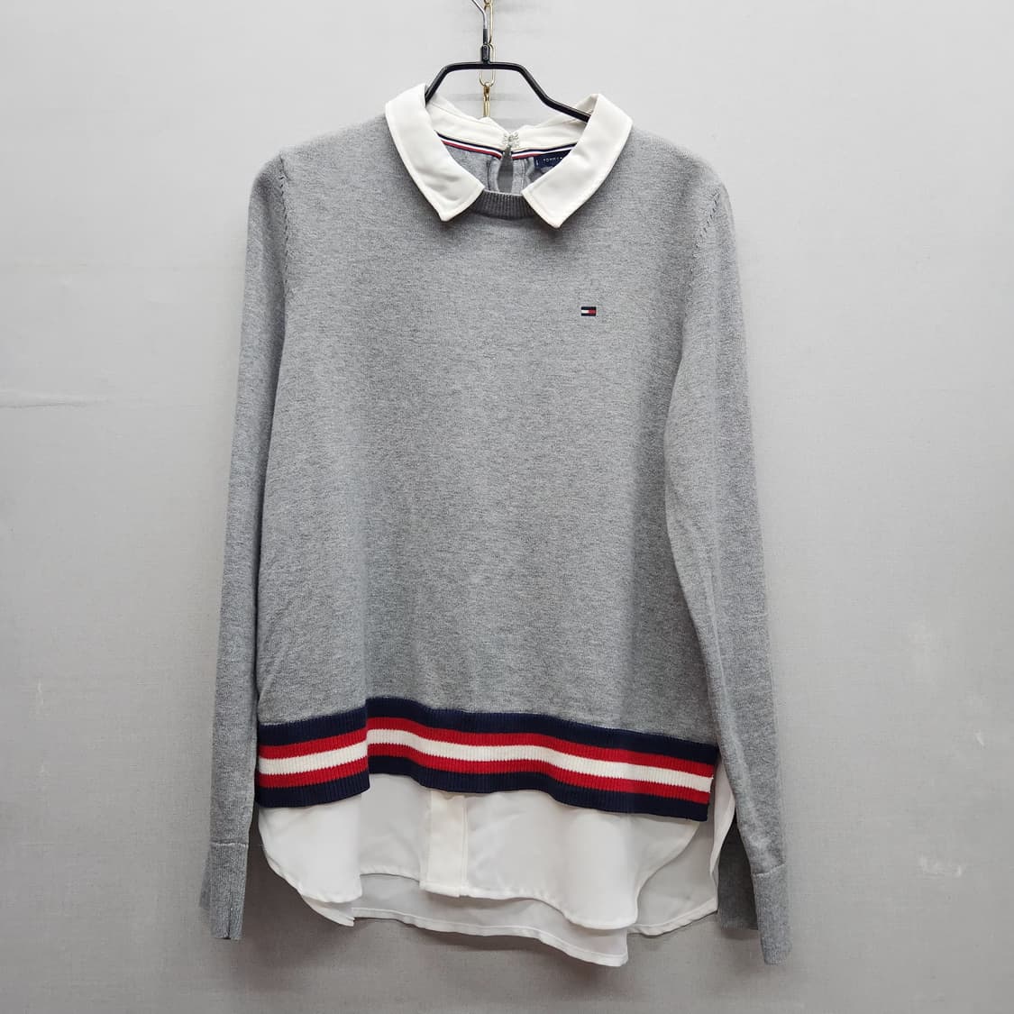 타미힐피거 레이어드 니트/셔츠 S 상품이미지1