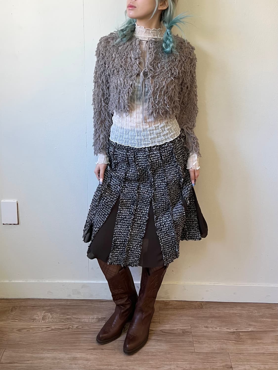 LINEA SUTIL 트위드 스커트 상품이미지5