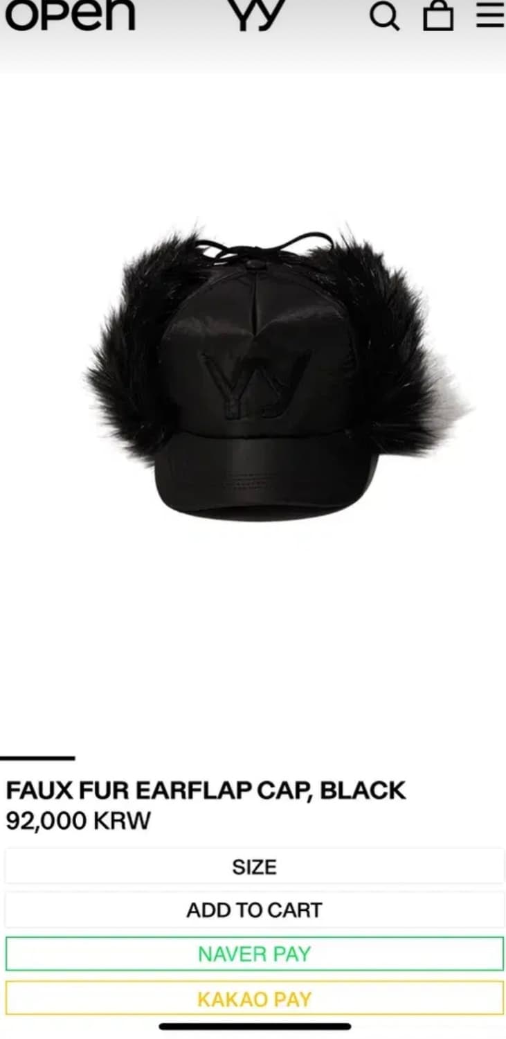 오픈와이와이 퍼 모자 상품이미지1