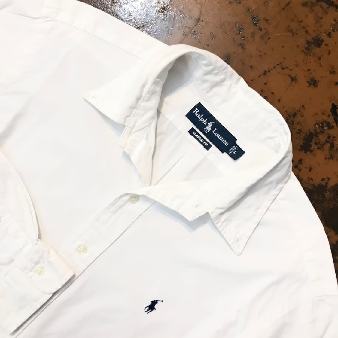 폴로랄프로렌 화이트 코튼 셔츠 남성 105 110 사이즈 상품이미지3