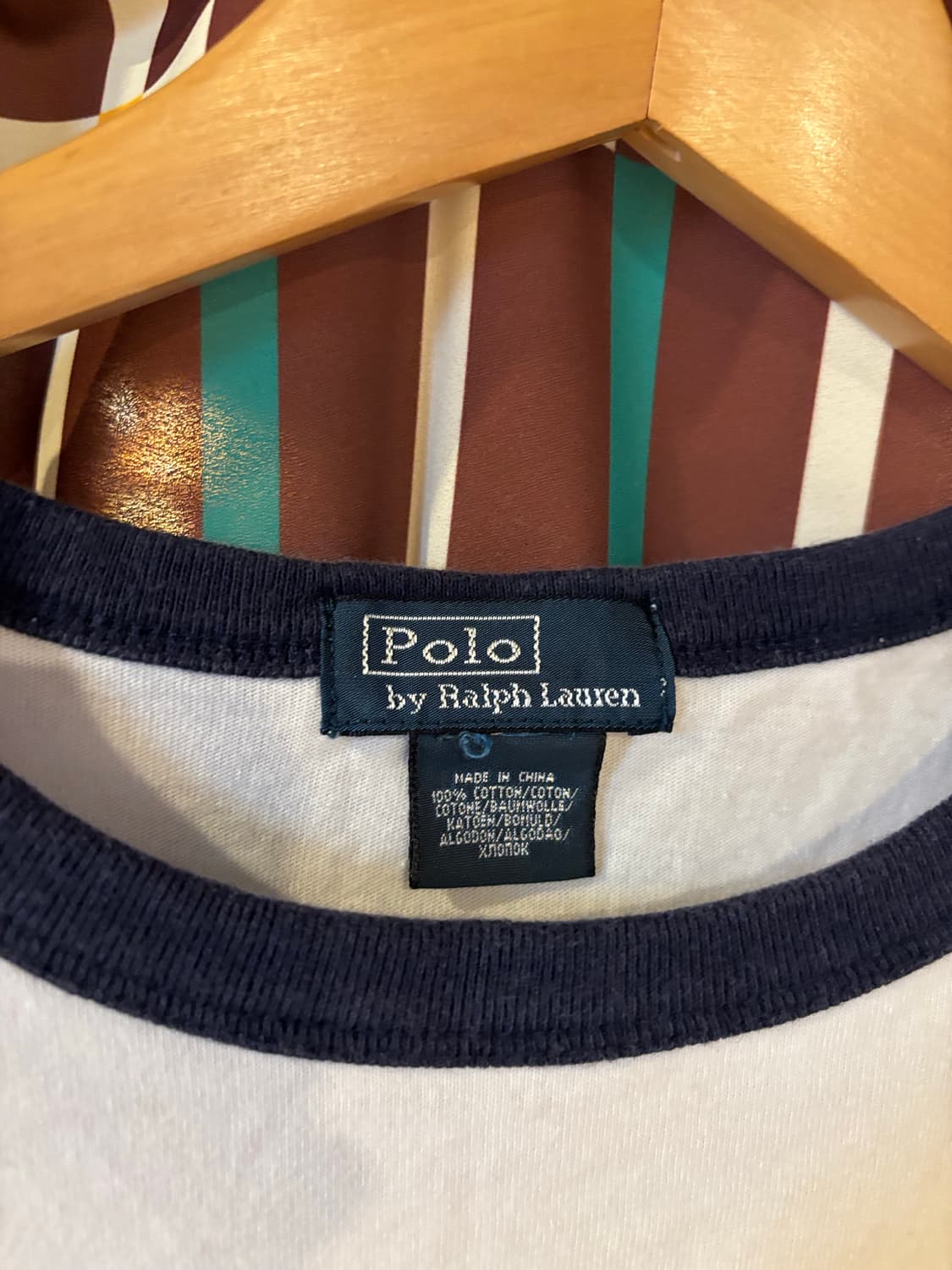 폴로 랄프로렌 링거 티셔츠 화이트 프린팅 상품이미지3