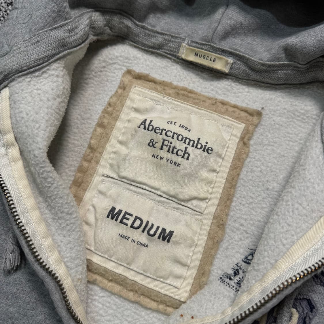 Name : 아베크롬비 사이드라인 그레이컬러 후드집업 :)  상품이미지3
