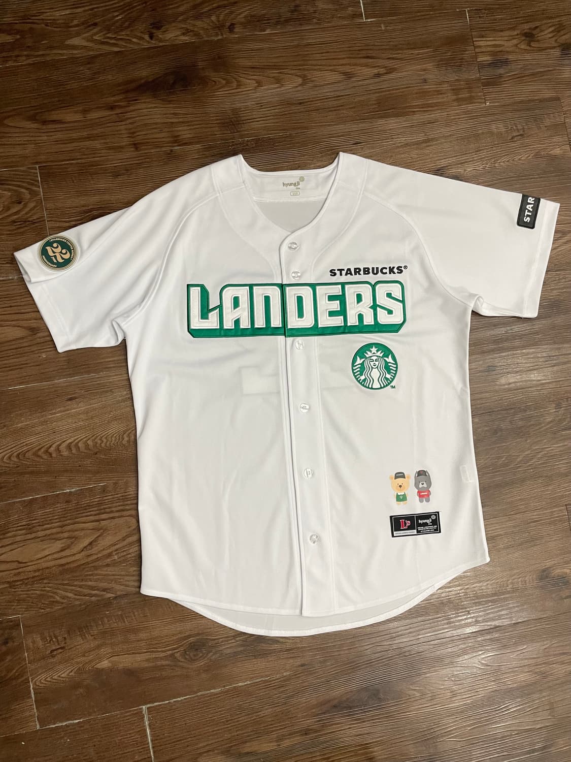 SSG 랜더스 스타벅스 22주년 유니폼 화이트 110 상품이미지1