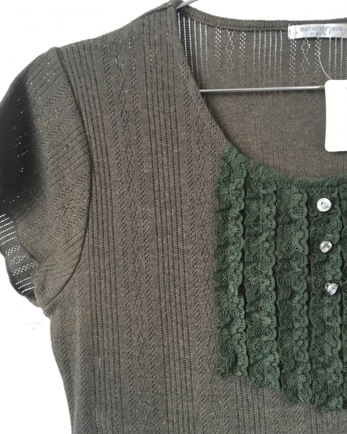 Frill point punching t shirt 상품이미지4