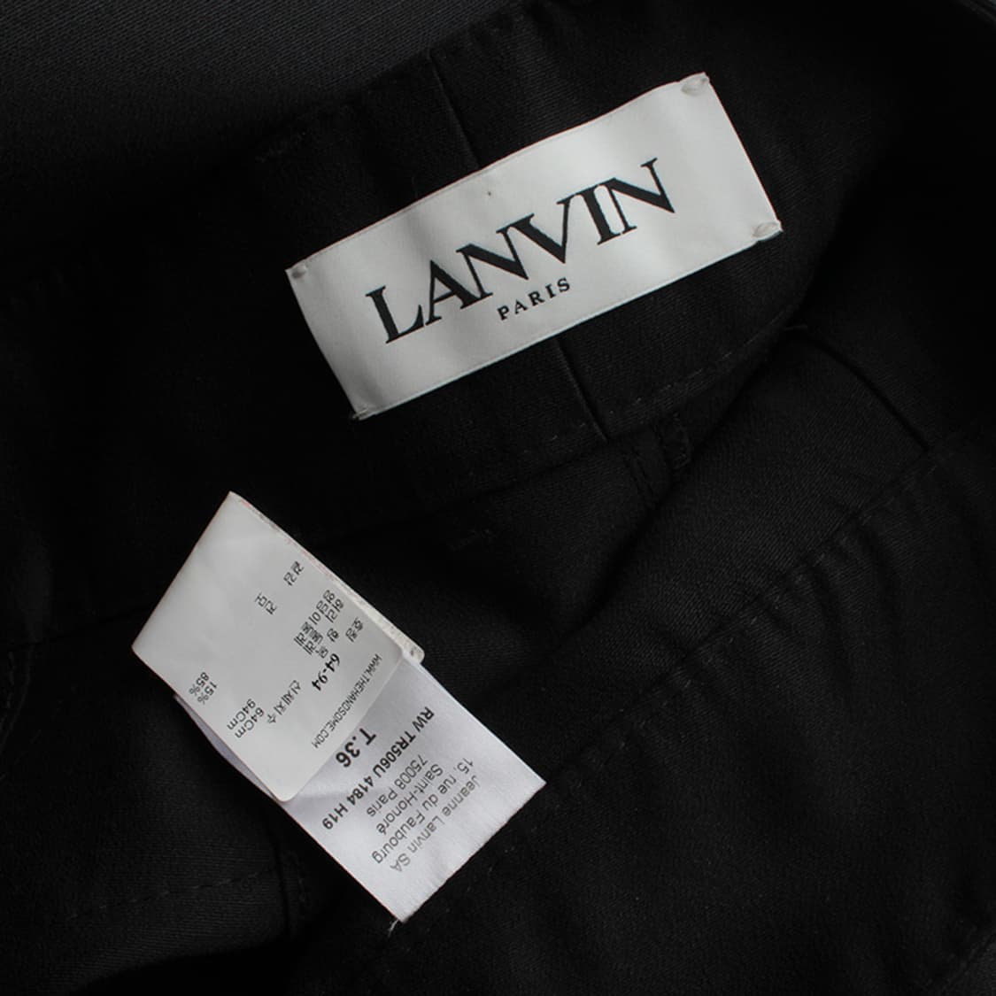 랑방 블랙 울실크 와이드 팬츠 55 상품이미지3