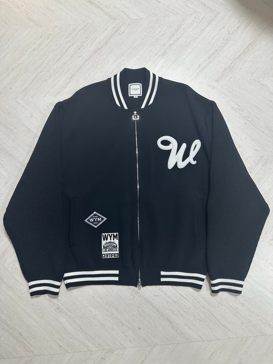 [50] 우영미 25ss 니트 바시티 집업 가디건 상품이미지1