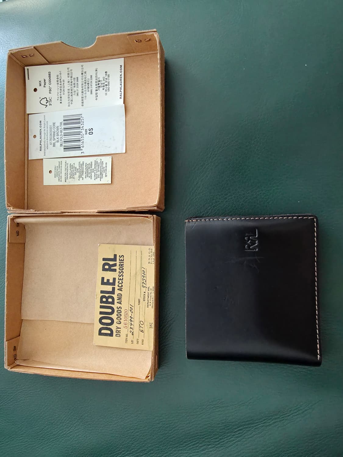 RRL 반지갑RRL Leather Billfold Wallet Black 상품이미지1