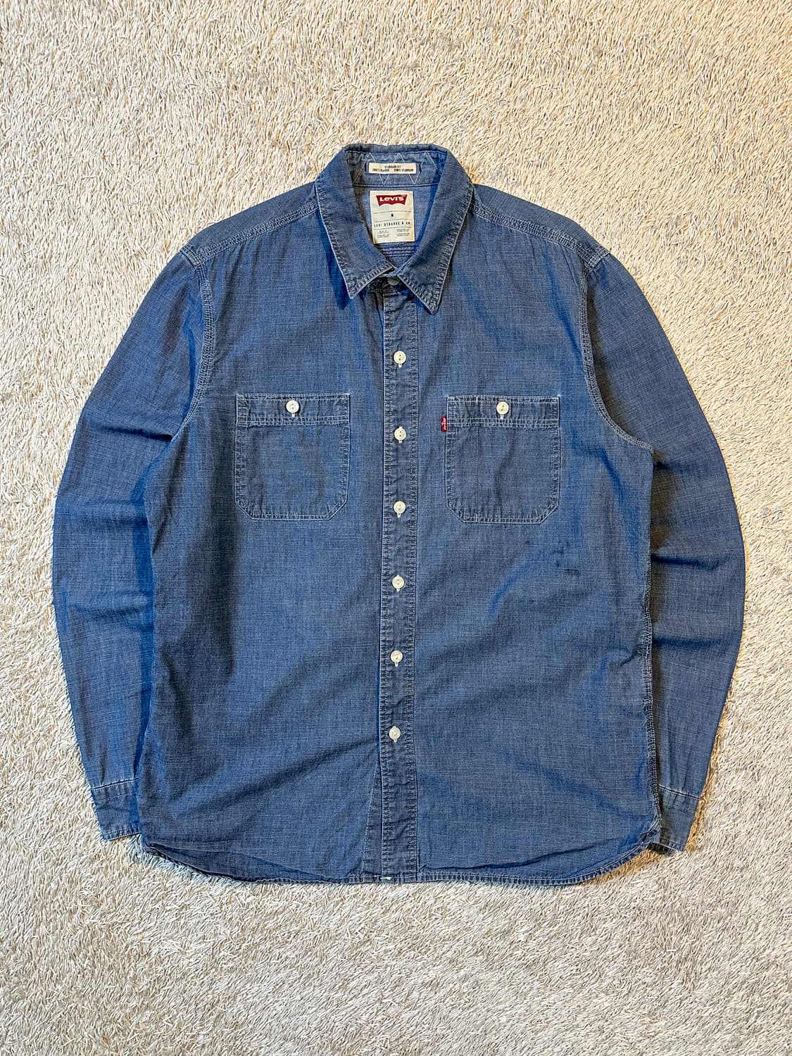 리바이스 LEVI'S 웨스턴 투포켓 데님 셔츠 중청 상품이미지1