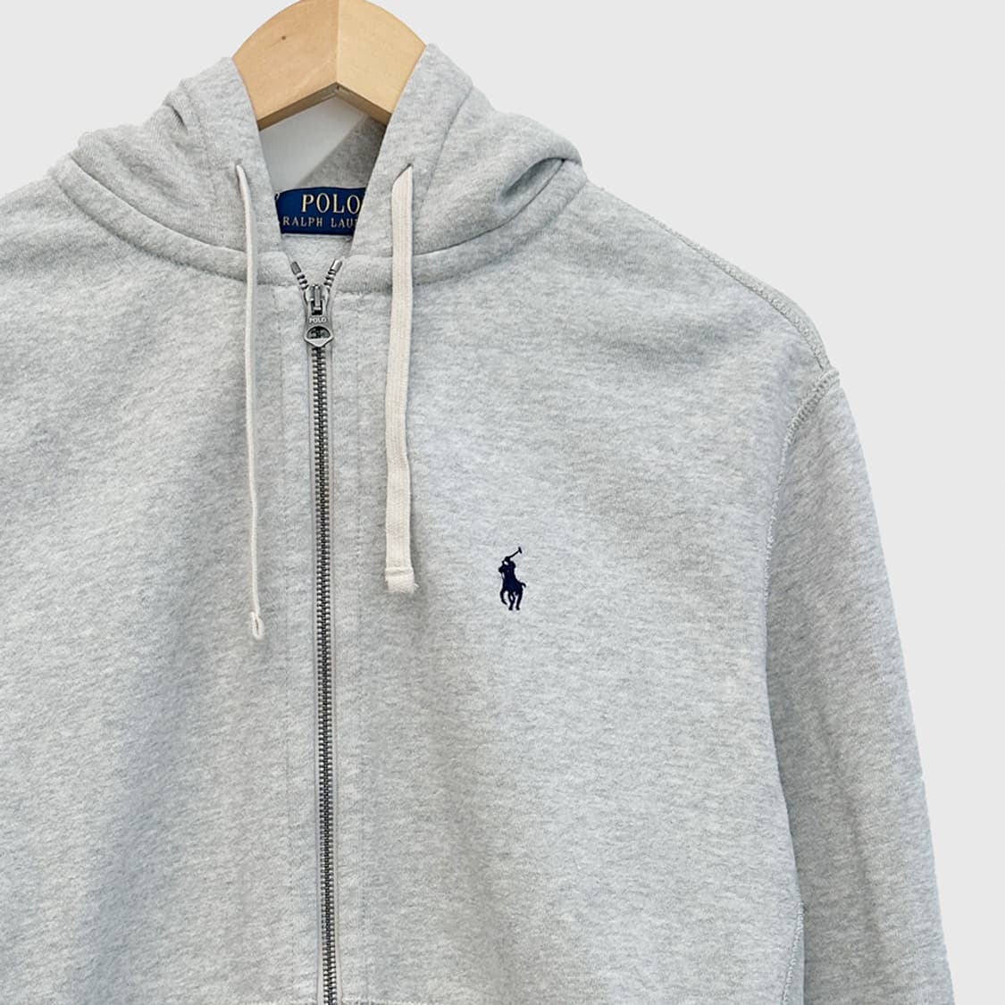 폴로 랄프로렌 기모 후드집업 자켓 점퍼 후디 그레이 공용 M 상품이미지2