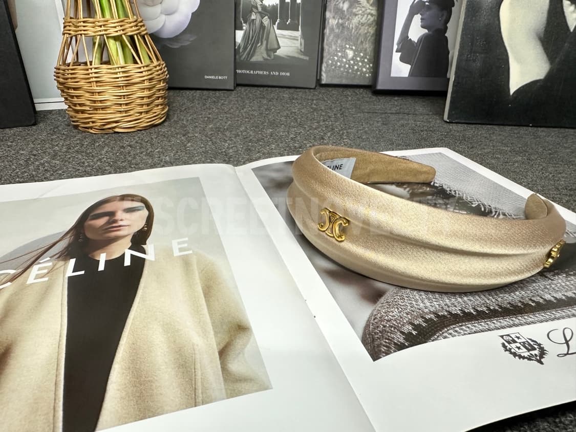 셀린느 실크 헤어밴드 베이지 상품이미지7