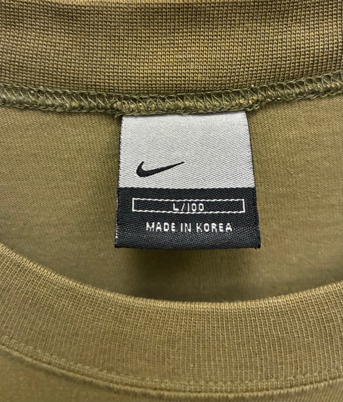 (L/103)00s nike 나이키 코튼 포켓 카키 빈티지 반팔티셔츠 상품이미지8