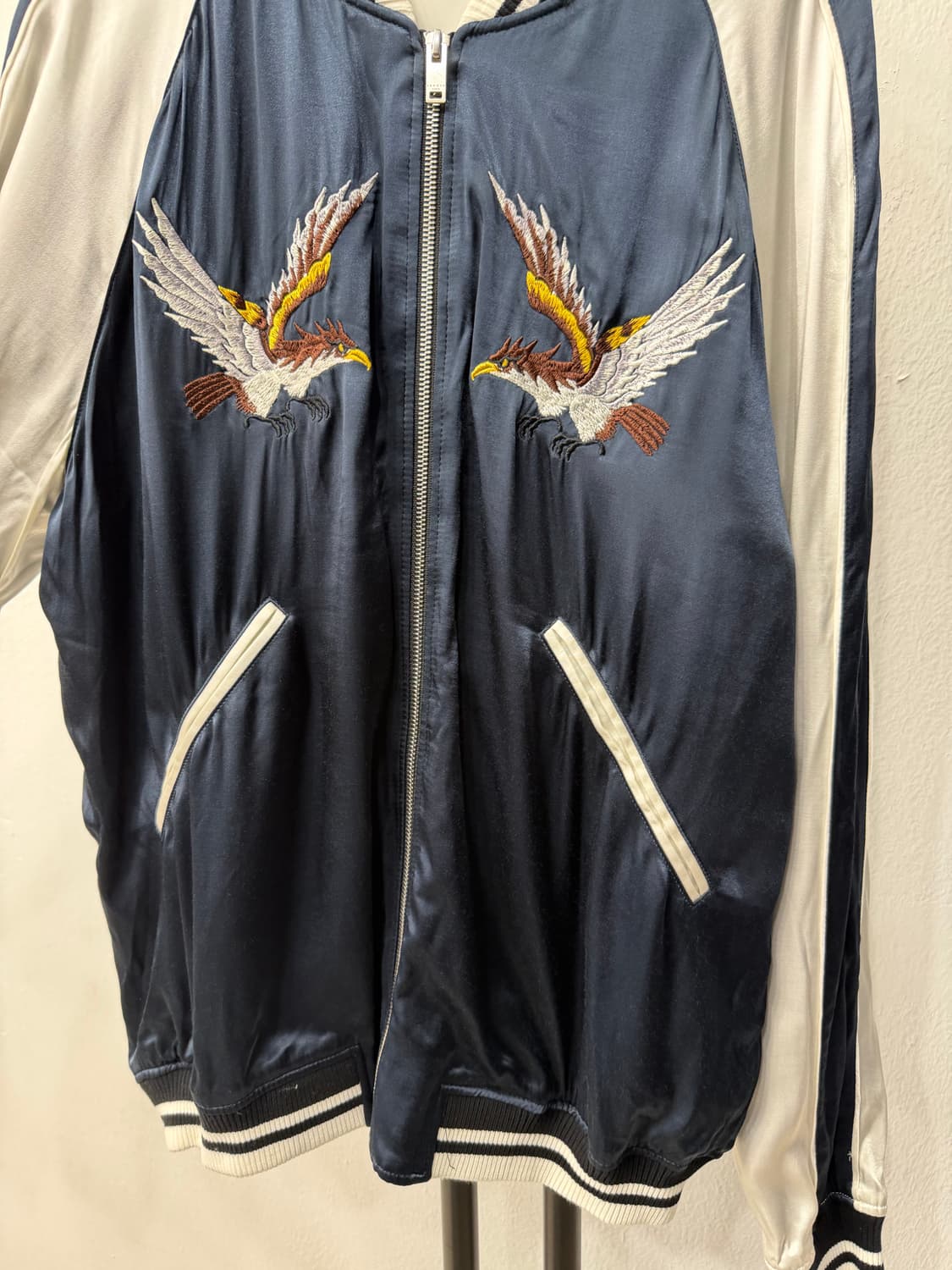 정품) 산드로옴므 독수리 자수 스카쟌 자켓 XL 상품이미지4