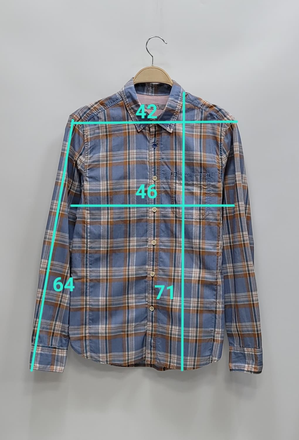 Series 시리즈 코튼 체크 셔츠 / 남 95 BL (추천 S)
z4b 상품이미지10