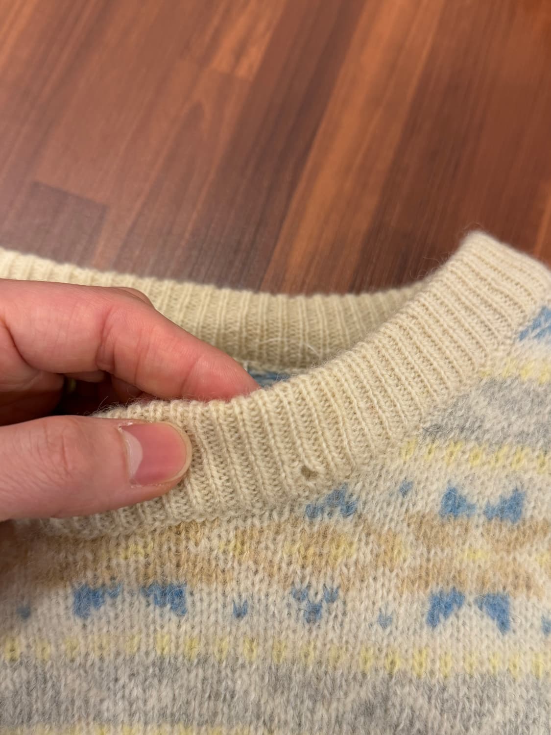 Egg Shell 빈티지 울 니트 상품이미지6