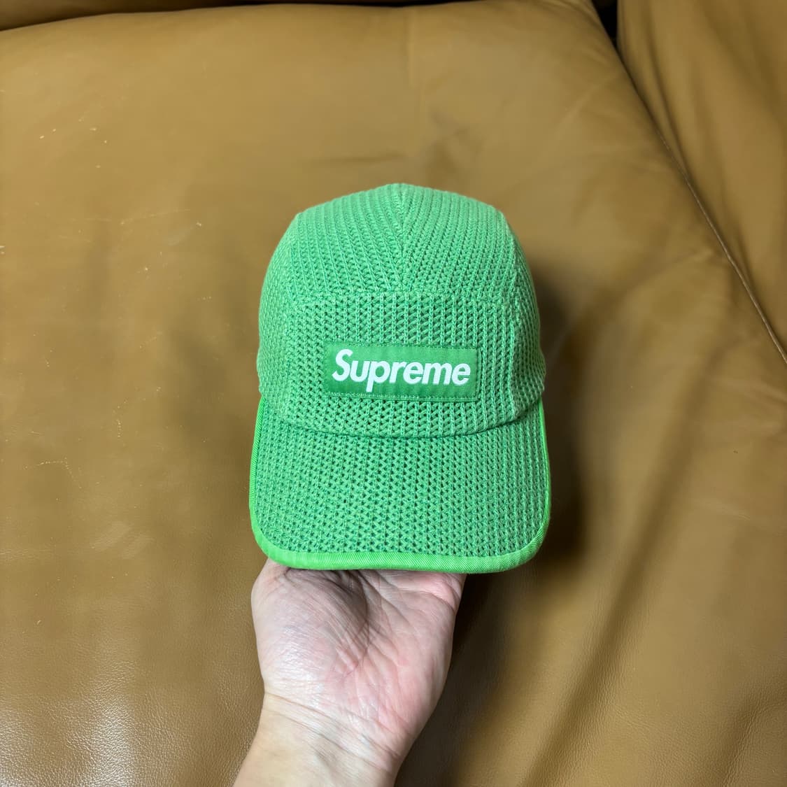 슈프림 캠프캡 모자 박스로고 스트링 메쉬 그린 상품이미지2