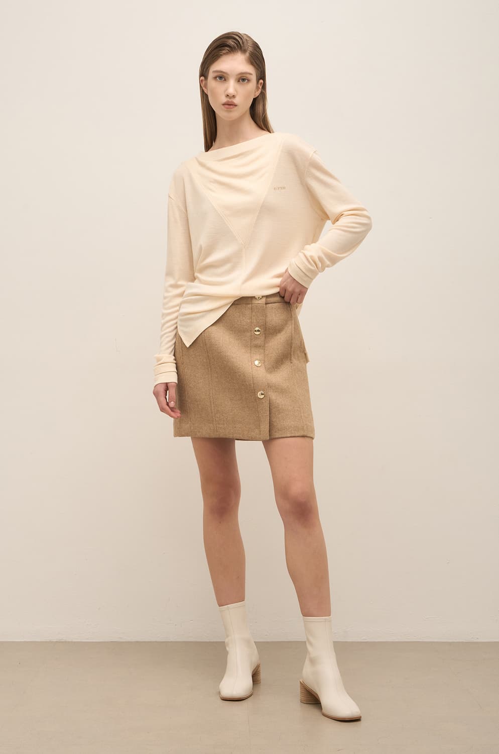 (새상품)시스템 드레이프 티셔츠 상품이미지2