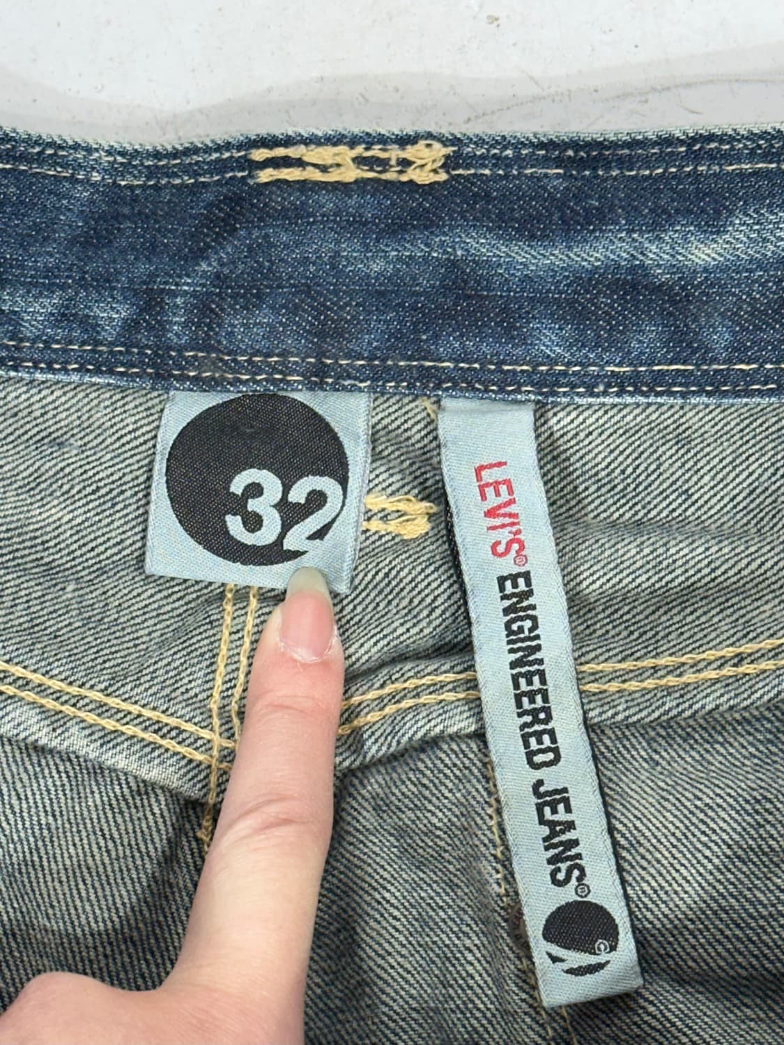 리바이스 중청 엔지니어드 와이드 데님 청바지 32 상품이미지7