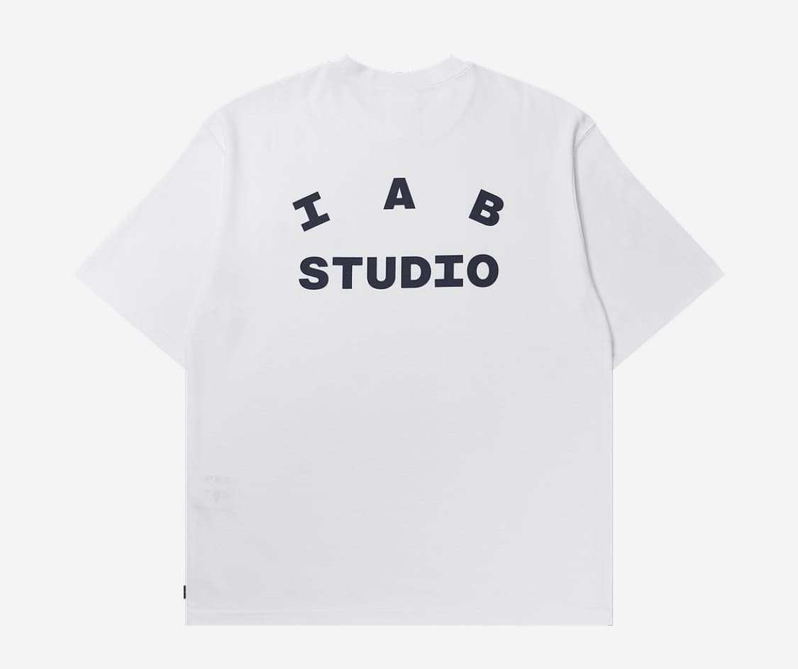 [M-L] 아이앱 스튜디오 백로고 화이트 네이비 상품이미지1